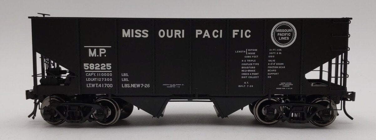 Atlas 9497 O Scale Missouri Pacific 55-Ton Coal Hopper #58225 (2 Rail) LN/Box