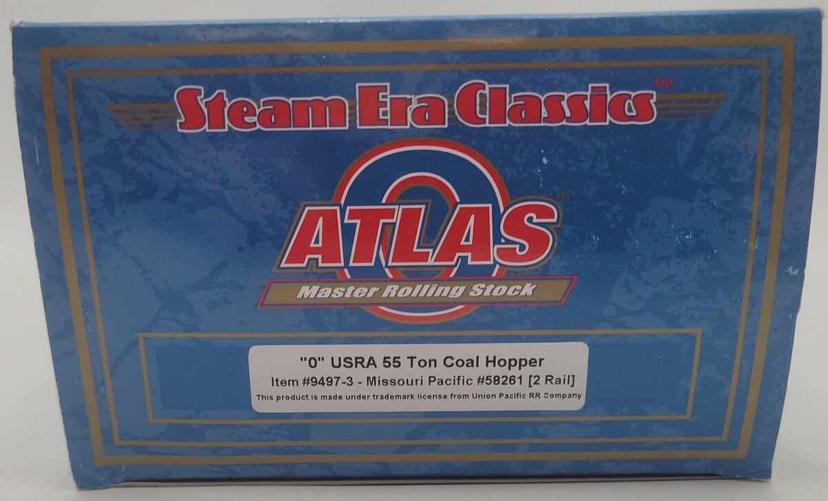 Atlas 9497-3 O Scale Missouri Pacific 55-Ton Coal Hopper Car #58261 (2-Rail) EX/Box