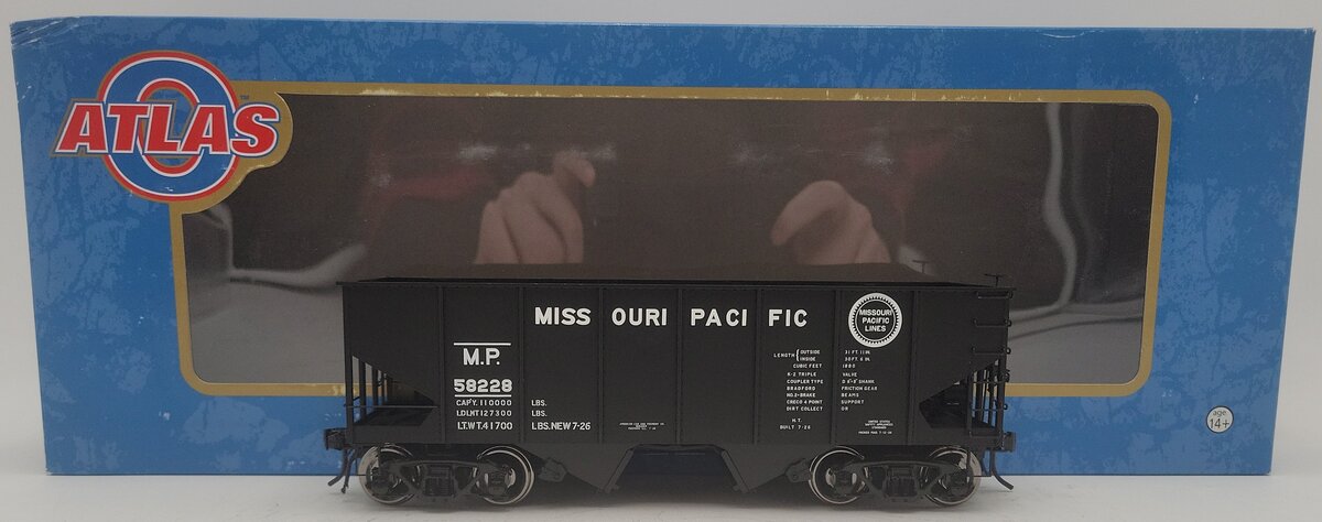 Atlas 9497 O Scale Missouri Pacific 55-Ton Coal Hopper #58266 (2 Rail) EX/Box