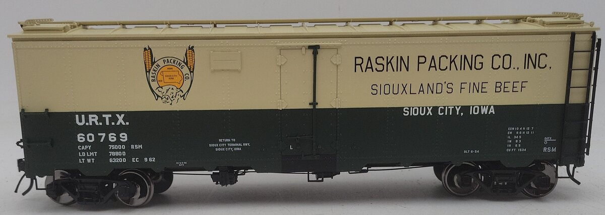 Atlas 9533-1 O Scale Raskin 40' Steel Reefer #60769 (2-Rail) EX/Box
