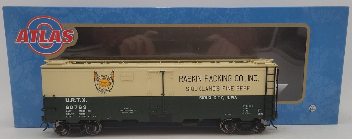 Atlas 9533-1 O Scale Raskin 40' Steel Reefer #60769 (2-Rail) EX/Box