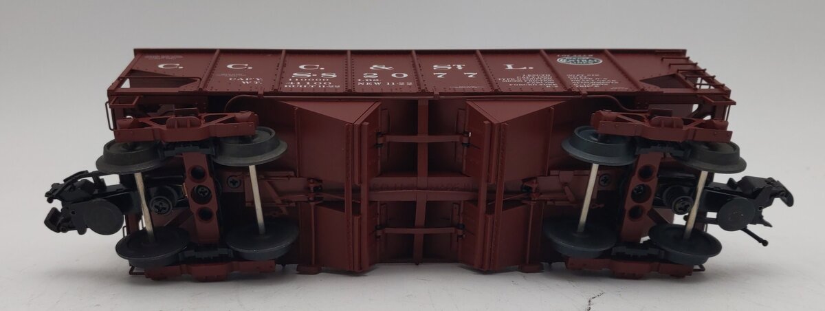 Atlas 8494-4 O Gauge CCC & St. L 55-Ton 2 Bay Coal Hopper #S-82077 (3 Rail) LN/Box