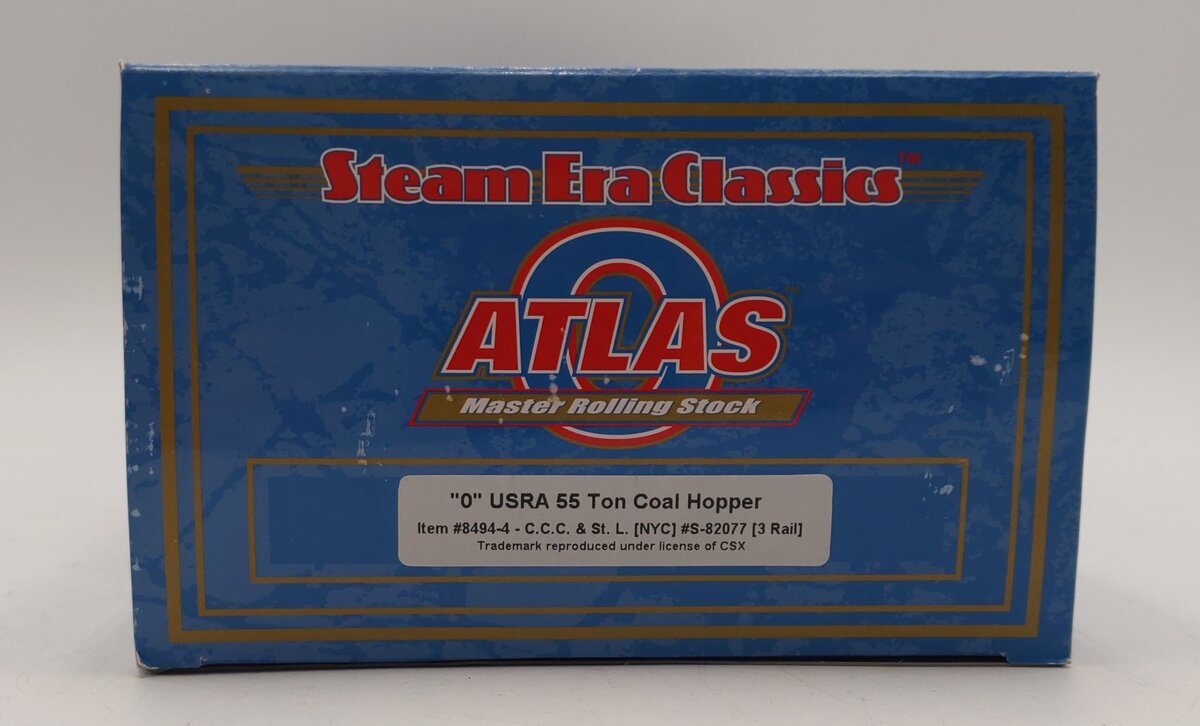 Atlas 8494-4 O Gauge CCC & St. L 55-Ton 2 Bay Coal Hopper #S-82077 (3 Rail) LN/Box