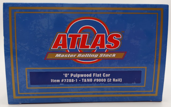 Atlas 7288-1 O Scale T&NO Pulpwood Flatcar #9000 (2 Rail) EX/Box