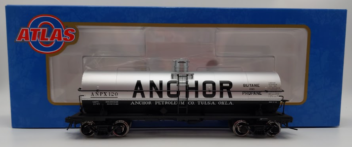 Atlas 9223-1 O Scale Anchor Petroleum 11000 Gallon Tank Car #120 (2 Rail) EX/Box