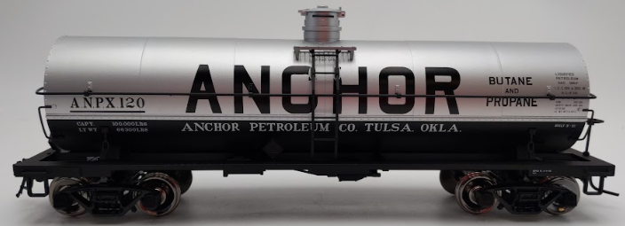 Atlas 9223-1 O Scale Anchor Petroleum 11000 Gallon Tank Car #120 (2 Rail) EX/Box