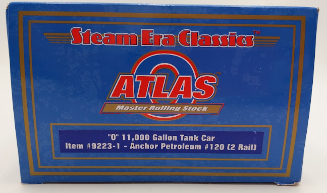 Atlas 9223-1 O Scale Anchor Petroleum 11000 Gallon Tank Car #120 (2 Rail) EX/Box