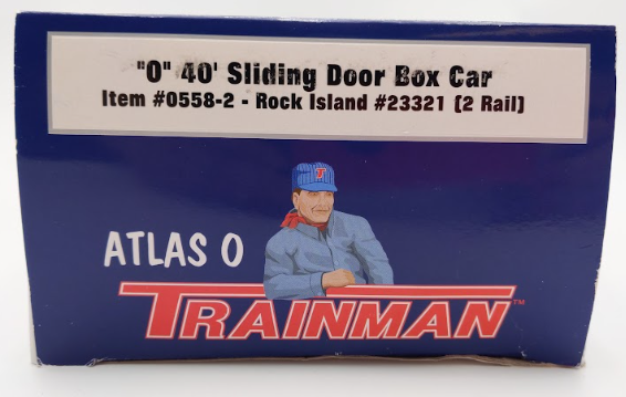 Atlas 0558-2 O Scale Rock Island Sliding Door Box Car #23321 (2-Rail) NIB