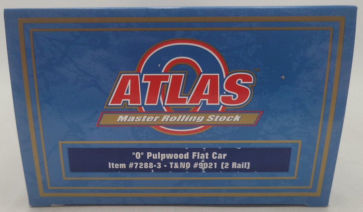Atlas 7288-3 O Scale T&NO Pulpwood Flatcar #9021 (2-Rail) EX/Box