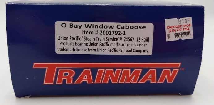 Atlas 2001792-1 O Scale UP "Steam Train" Bay Window Caboose #24567 (2Rail) EX/Box