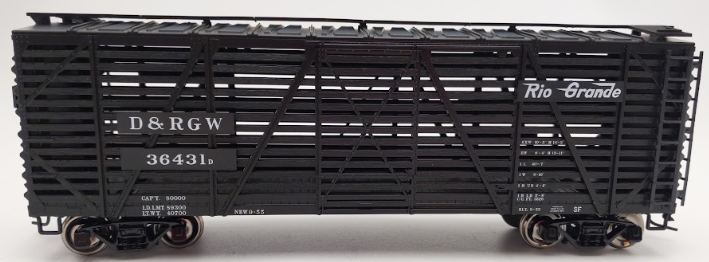 Atlas 0653-1 O Scale Rio Grande 40' Stock Car #36431 (2 Rail) LN/Box