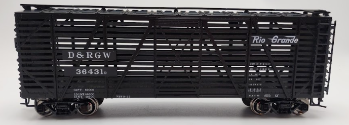 Atlas 0653-1 O Scale Rio Grande 40' Stock Car #36431 (2 Rail) LN/Box
