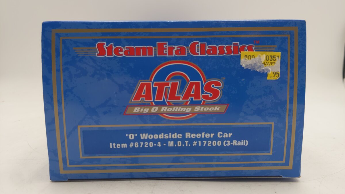 Atlas 6720-4 O M.D.T. Woodside Refrigerator Car #17200 (3-Rail) LN/Box