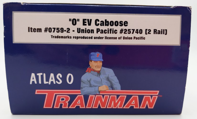 Atlas 0759-2 O Scale Union Pacific Extended Vision Caboose #25740 (2-Rail) EX/Box