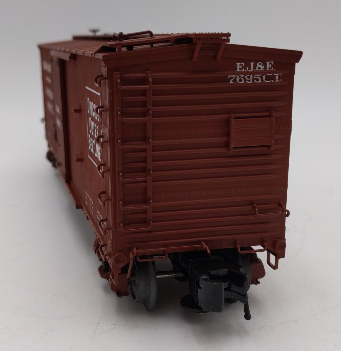 Atlas 8302-4 O Gauge Elgin Joliet & Eastern Wood Boxcar #7695 (3-Rail) LN/Box
