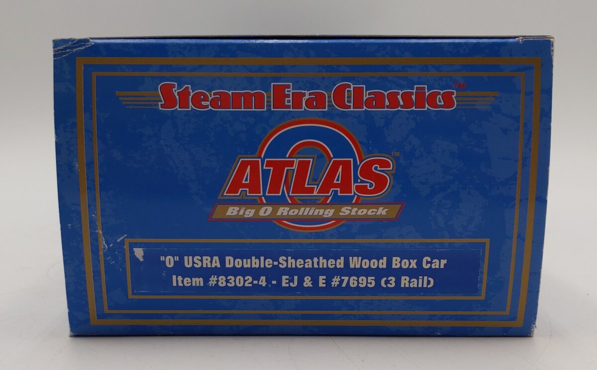 Atlas 8302-4 O Gauge Elgin Joliet & Eastern Wood Boxcar #7695 (3-Rail) LN/Box