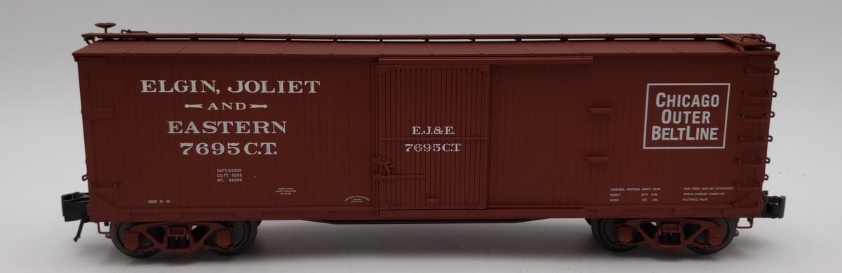 Atlas 8302-4 O Gauge Elgin Joliet & Eastern Wood Boxcar #7695 (3-Rail) LN/Box
