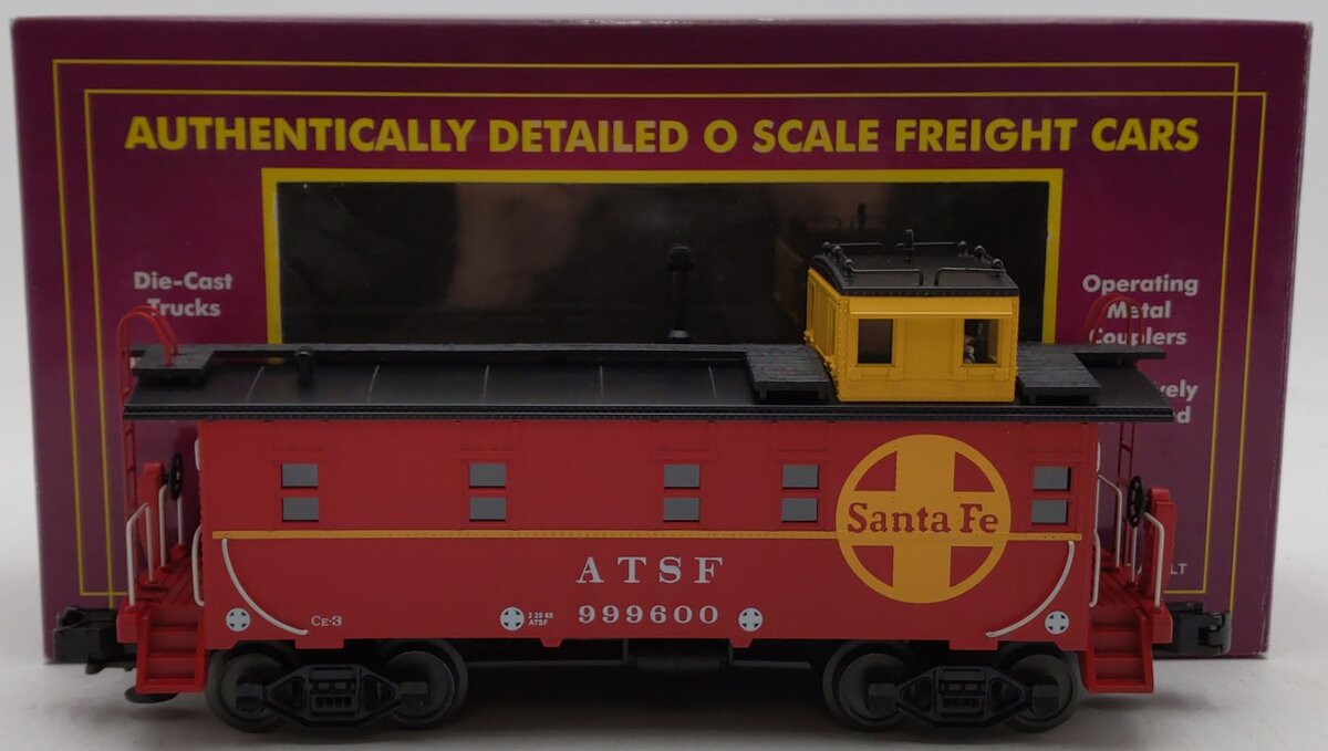 MTH 20-91018 O Gauge Red Santa Fe Steel Caboose #999600 EX/Box