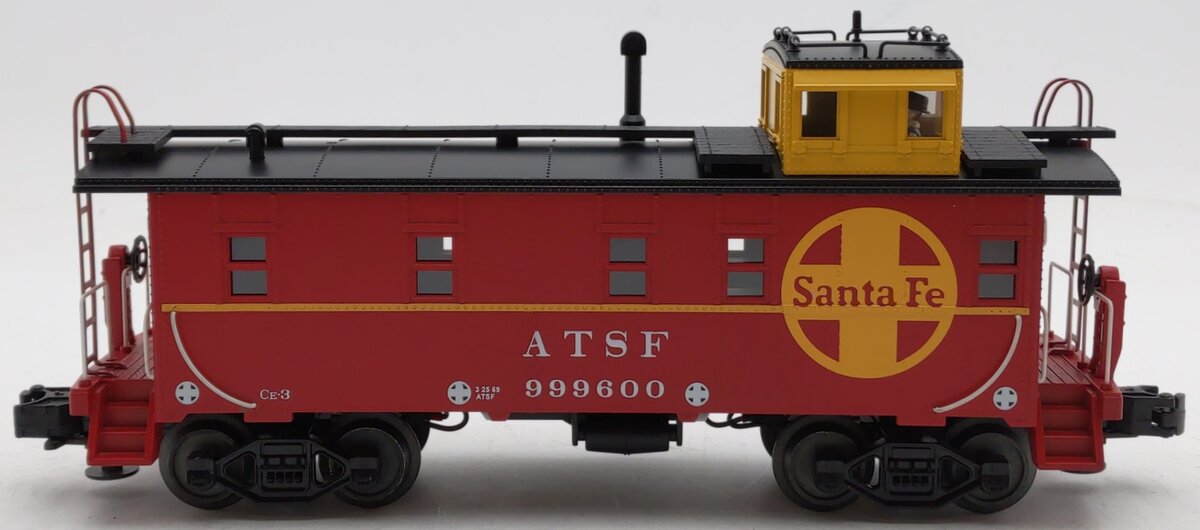 MTH 20-91018 O Gauge Red Santa Fe Steel Caboose #999600 EX/Box