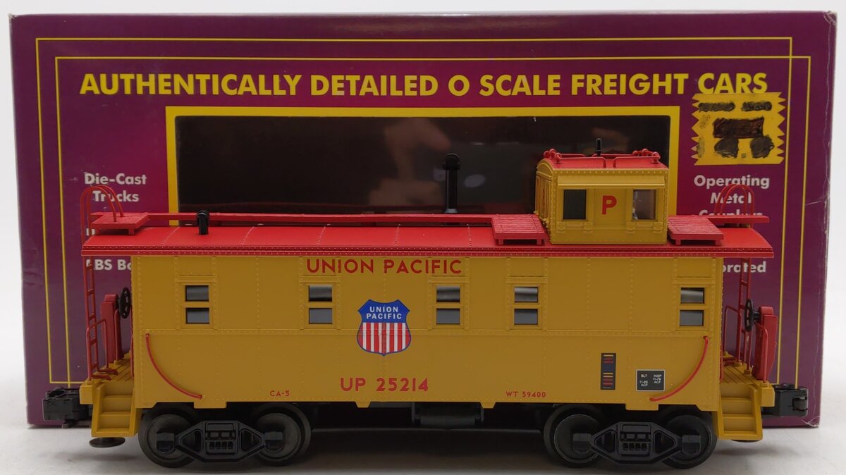 MTH 20-91022 O Gauge Union Pacific Steel Caboose #25214 EX/Box