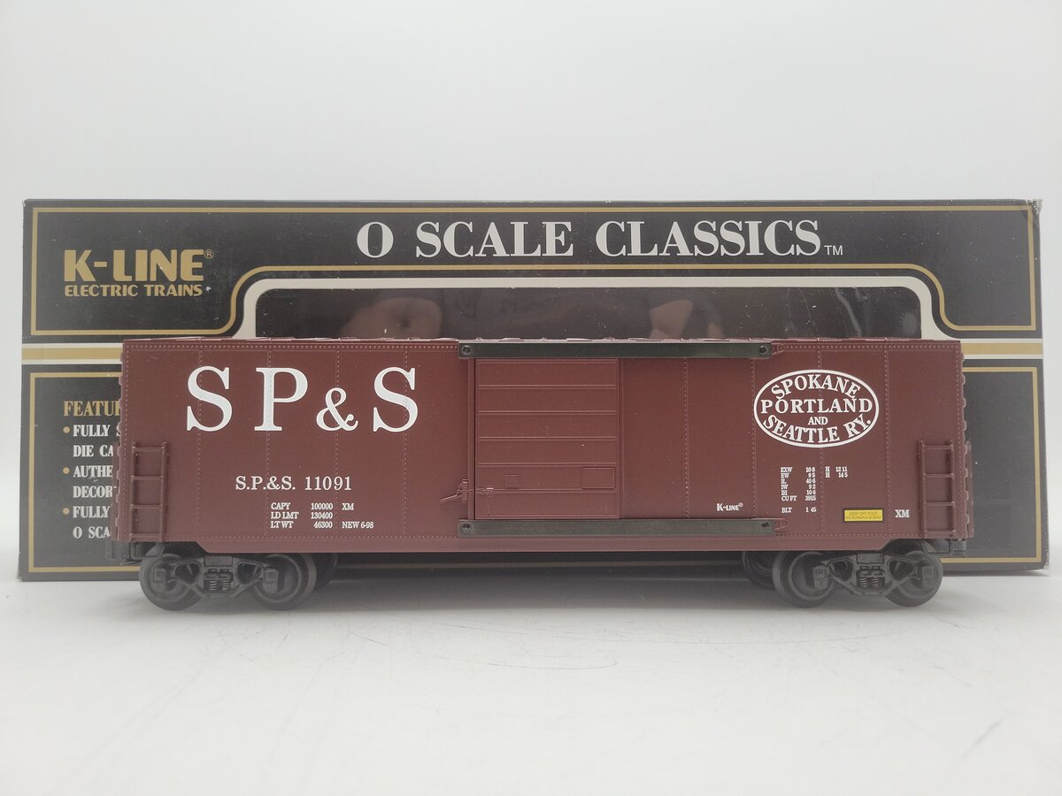 K-Line K764-4241 O Gauge Spokane Portland & Seattle Boxcar #11091 EX/Box