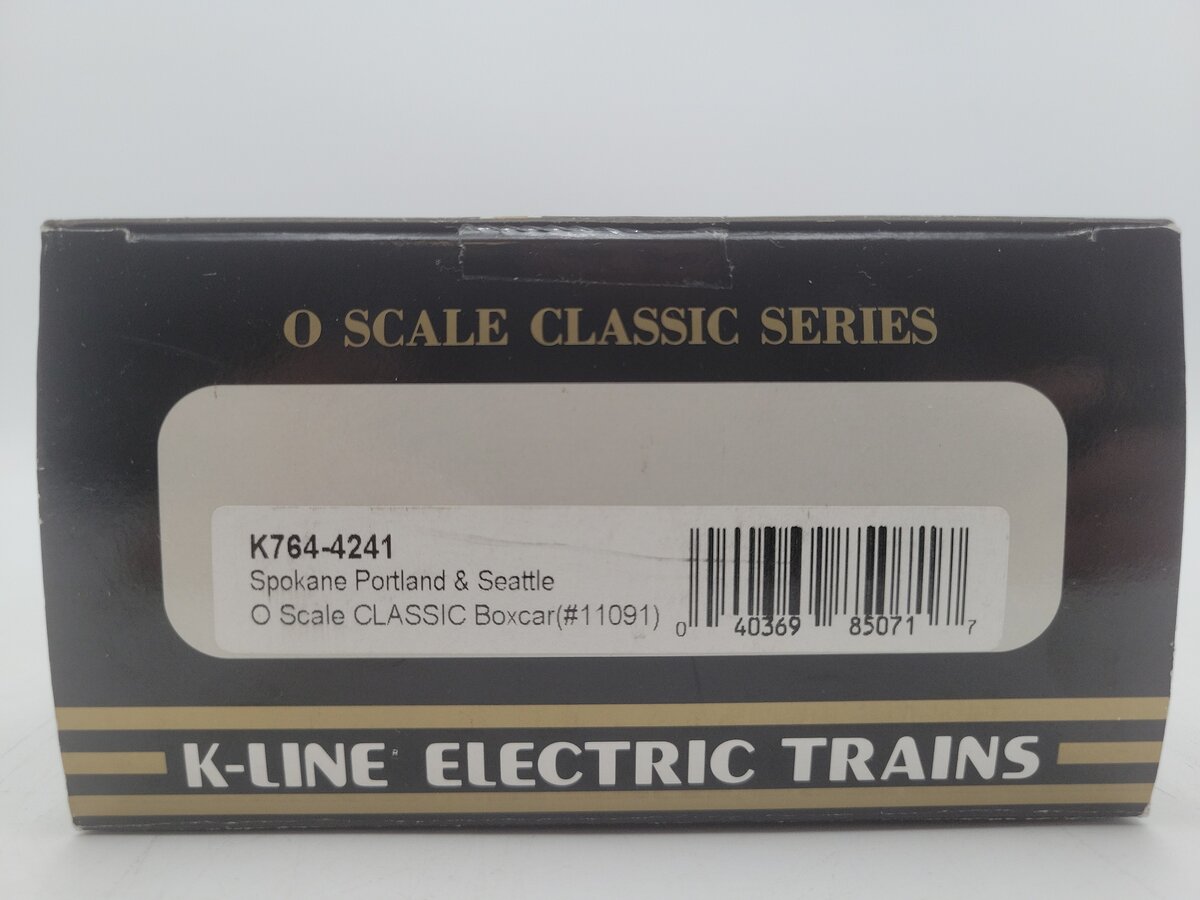 K-Line K764-4241 O Gauge Spokane Portland & Seattle Boxcar #11091 EX/Box