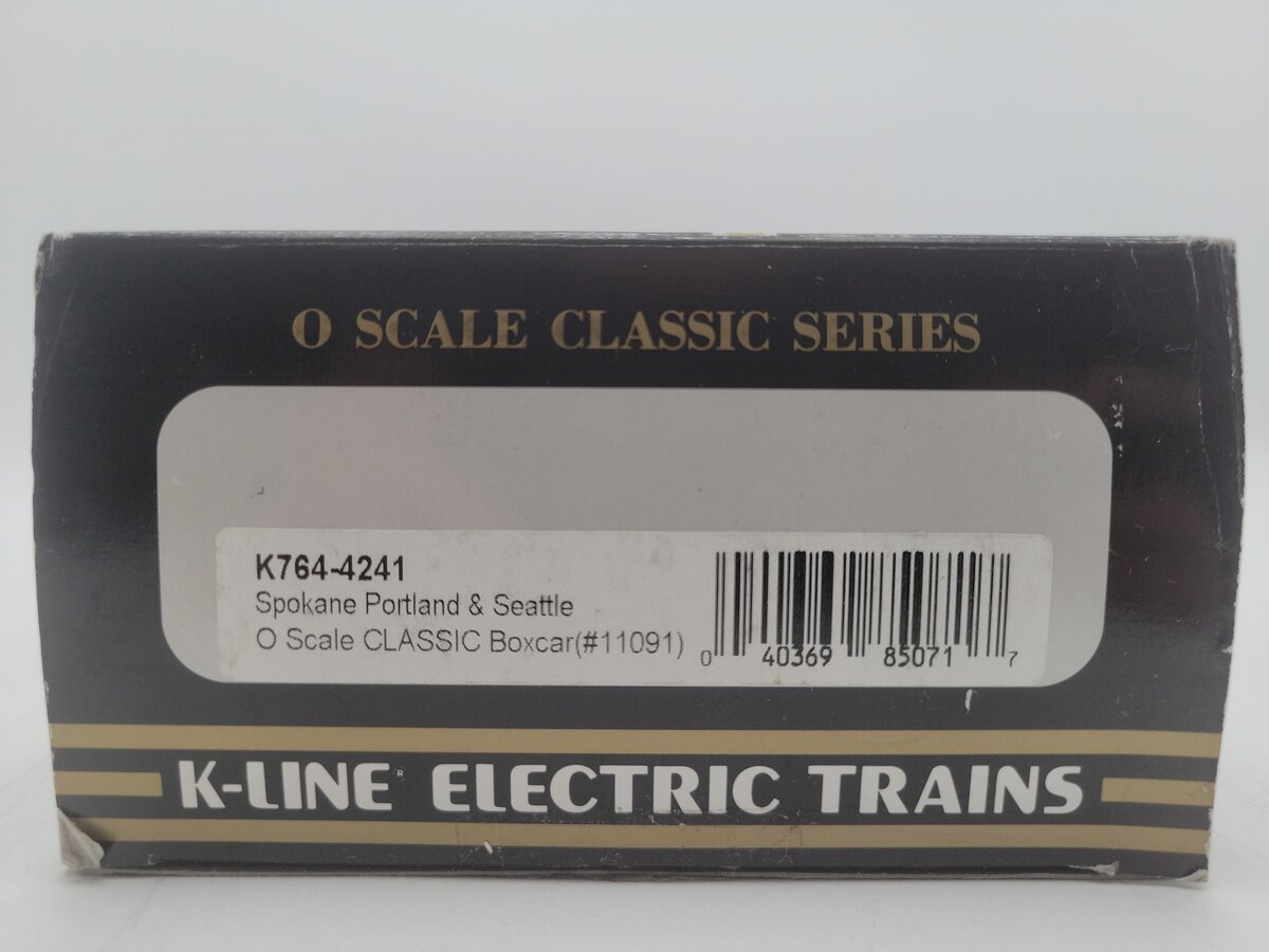 K-Line K764-4241 O Gauge Spokane Portland & Seattle Boxcar #11091 EX/Box