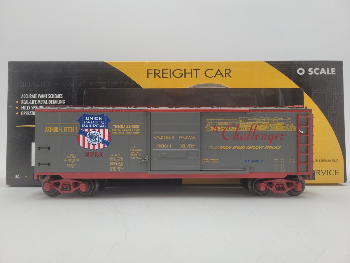 K-Line K761-2112 O Gauge Union Pacific Boxcar "The Challenger" #3985 EX/Box