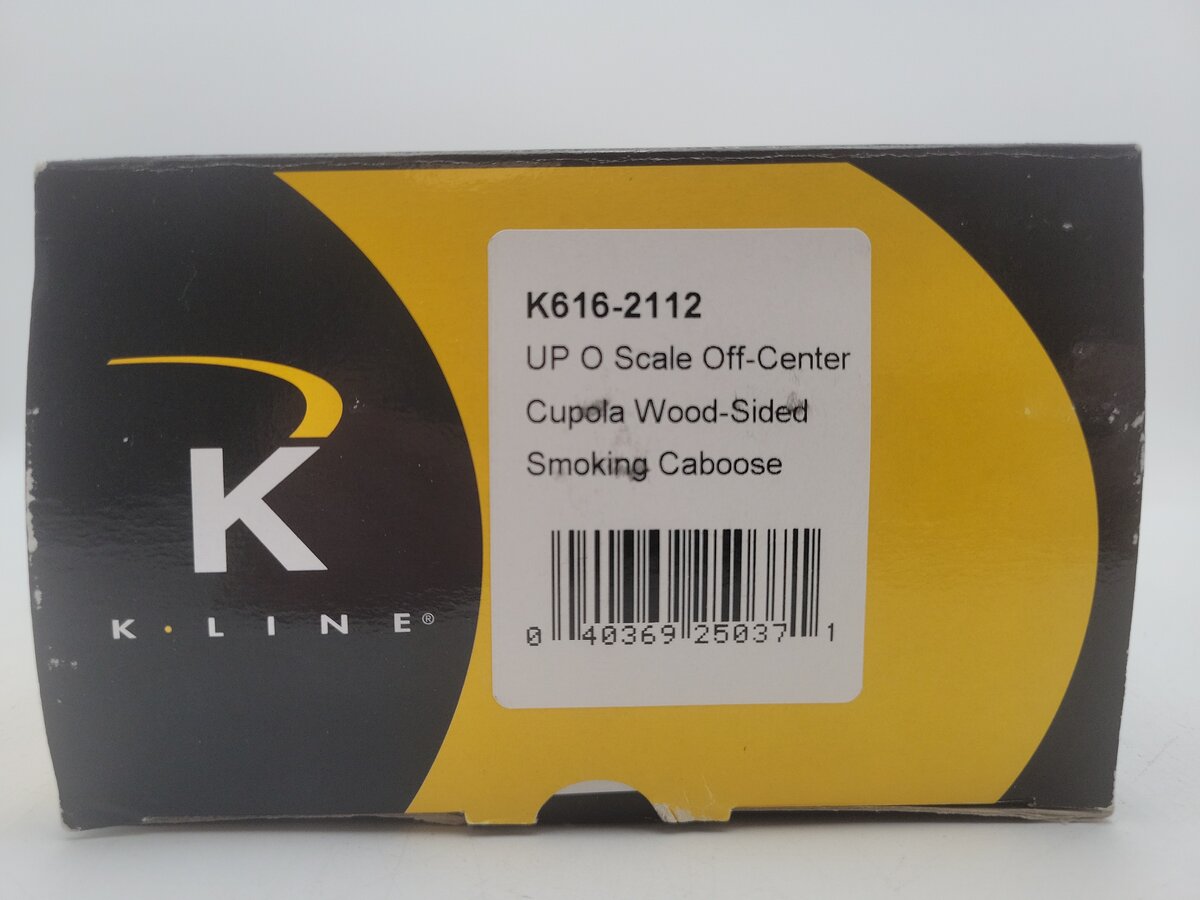 K-Line K616-2112 O Gauge Union Pacific Illuminated Smoking Caboose #2553 EX/Box