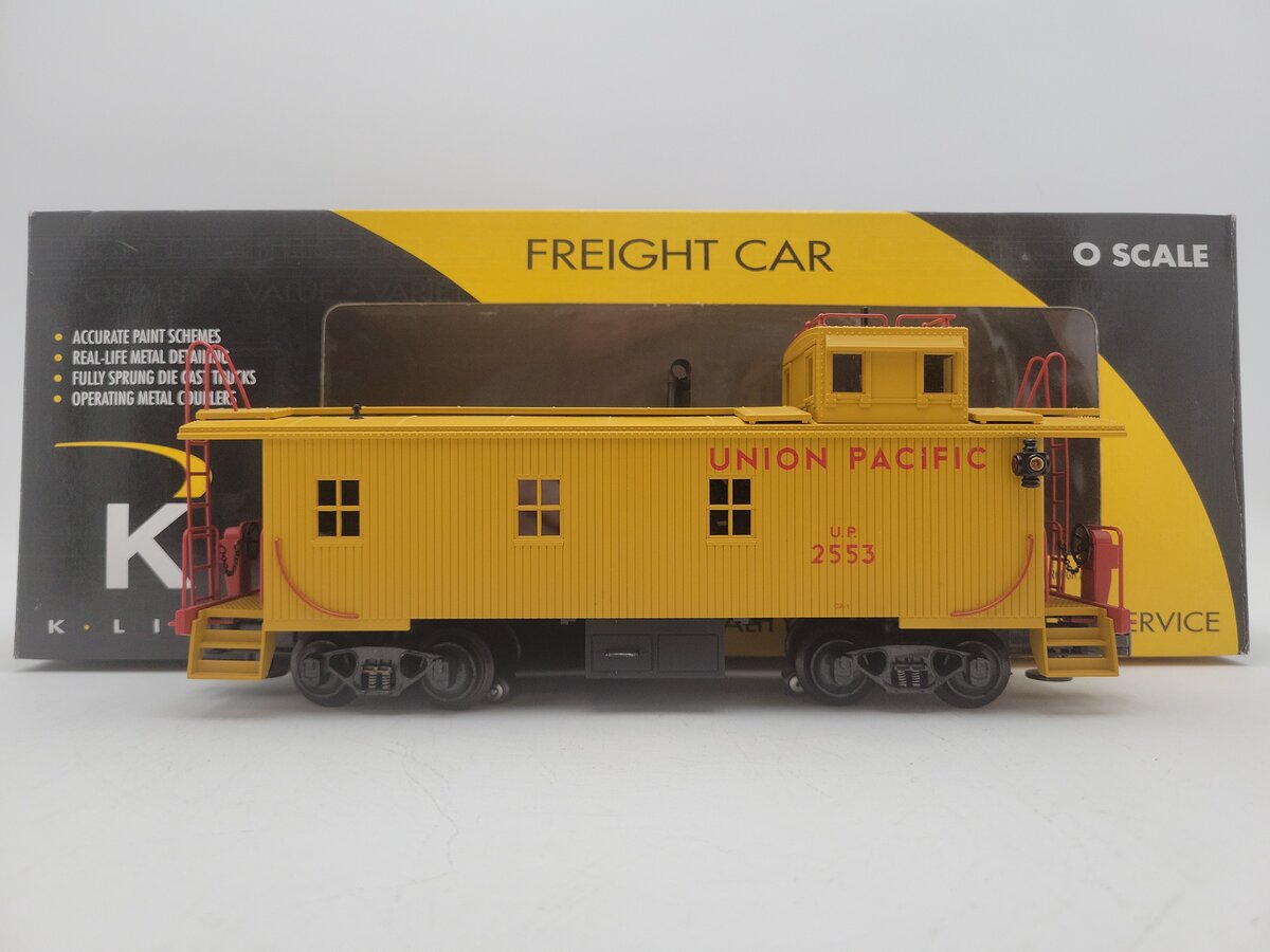 K-Line K616-2112 O Gauge Union Pacific Illuminated Smoking Caboose #2553 EX/Box