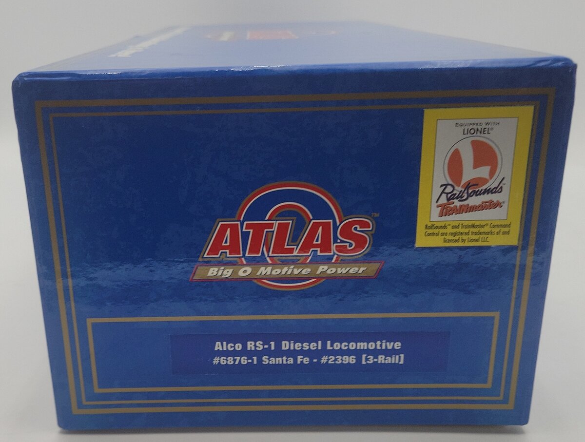 Atlas 6876-1 O Santa Fe Alco RS-1 Powered Diesel Locomotive #2396 EX/Box