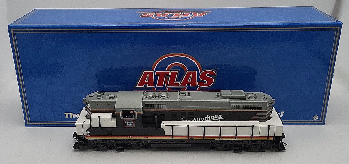 Atlas 3419-1 O Scale Burlington Diesel Locomotive 2-Rail EX/Box
