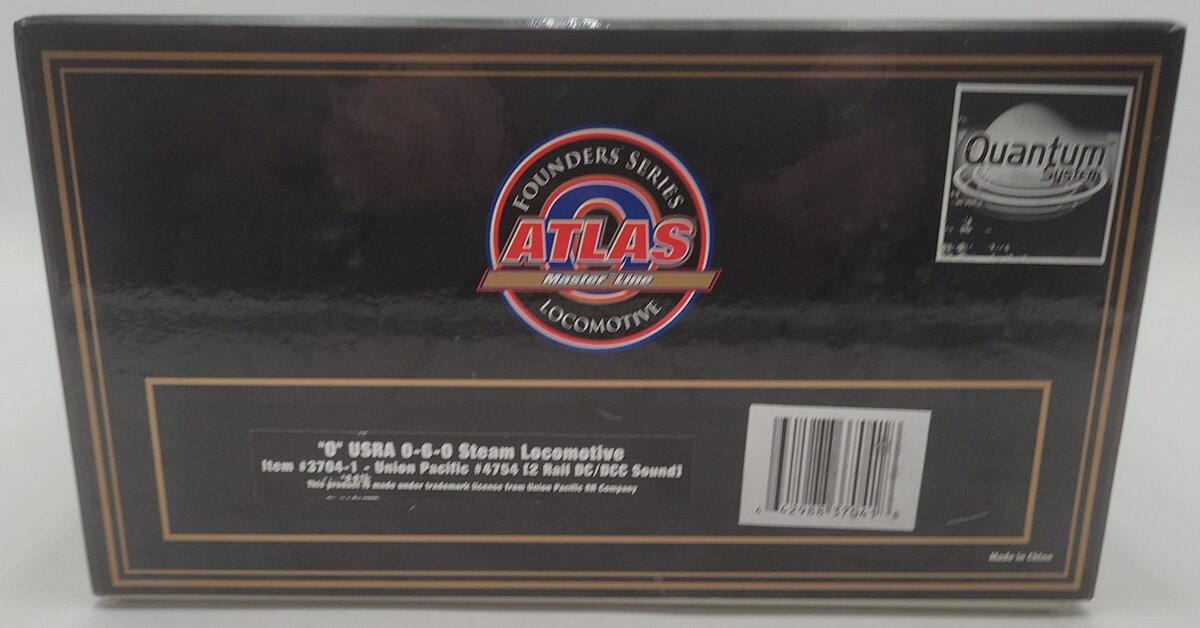 Atlas 3704-1 O UP USRA 0-6-0 Steam Locomotive #4754 (2-Rail DC/DCC Sound) EX/Box