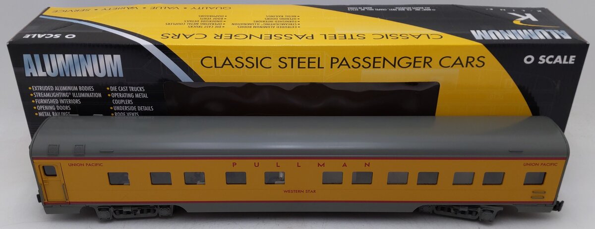 K-Line K4690-30003 O Union Pacific "Western Star" 18" Aluminum Pullman Car EX/Box