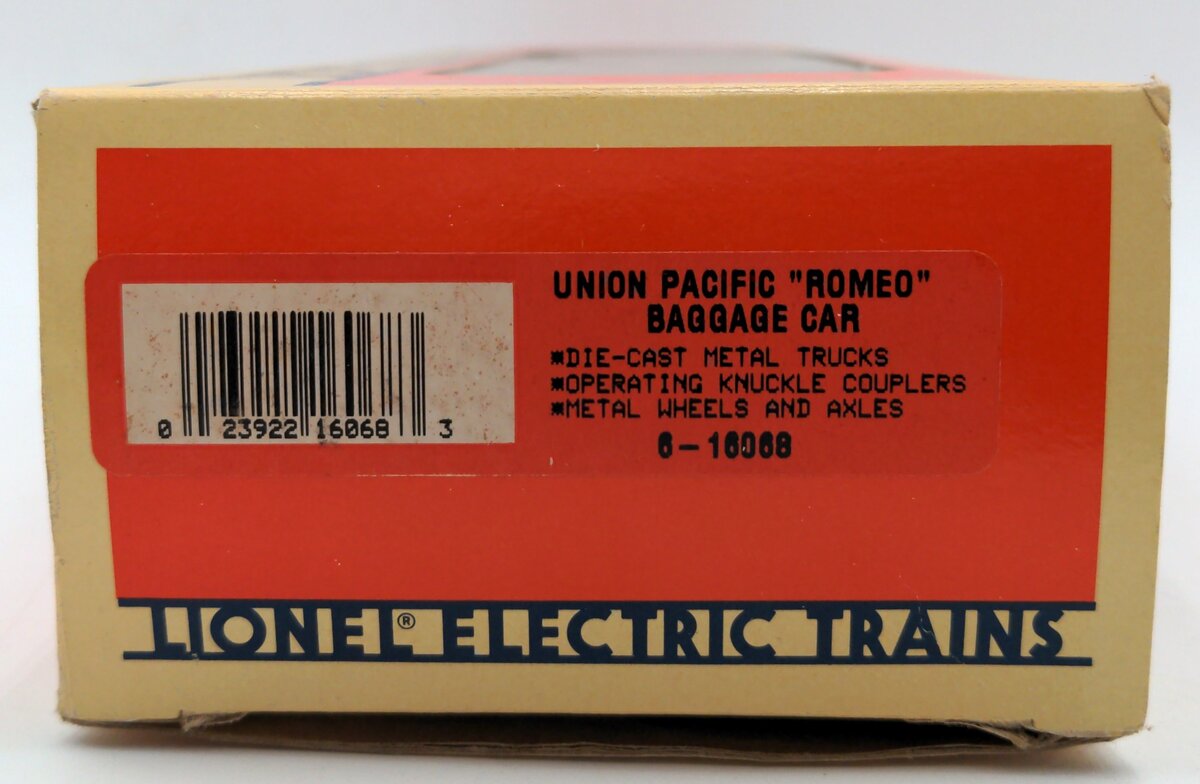 Lionel 6-16068 O Gauge Union Pacific "Romeo" Baggage Car #6068 NIB