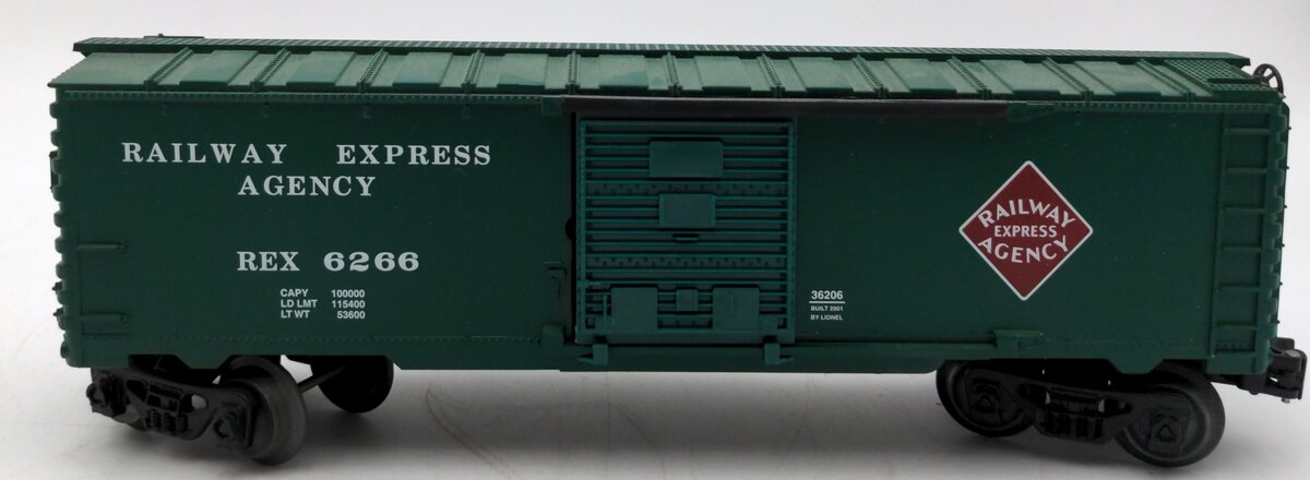 Lionel 6-36206 O Gauge Railway Express Agency Boxcar #6266 NIB