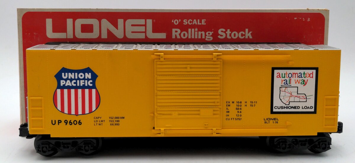 Lionel 6-9606 O Gauge Union Pacific Hi-Cube Boxcar LN/Box