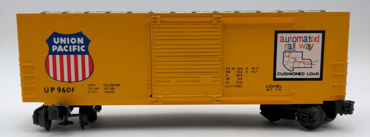 Lionel 6-9606 O Gauge Union Pacific Hi-Cube Boxcar LN/Box
