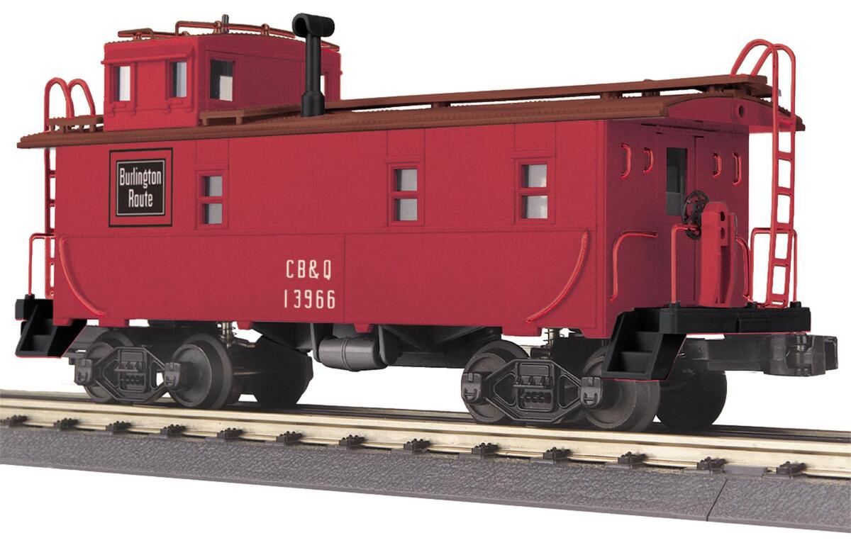 MTH 30-77164 O Burlington CB&Q RailKing Offset Steel Caboose Car #13966 MT/Box
