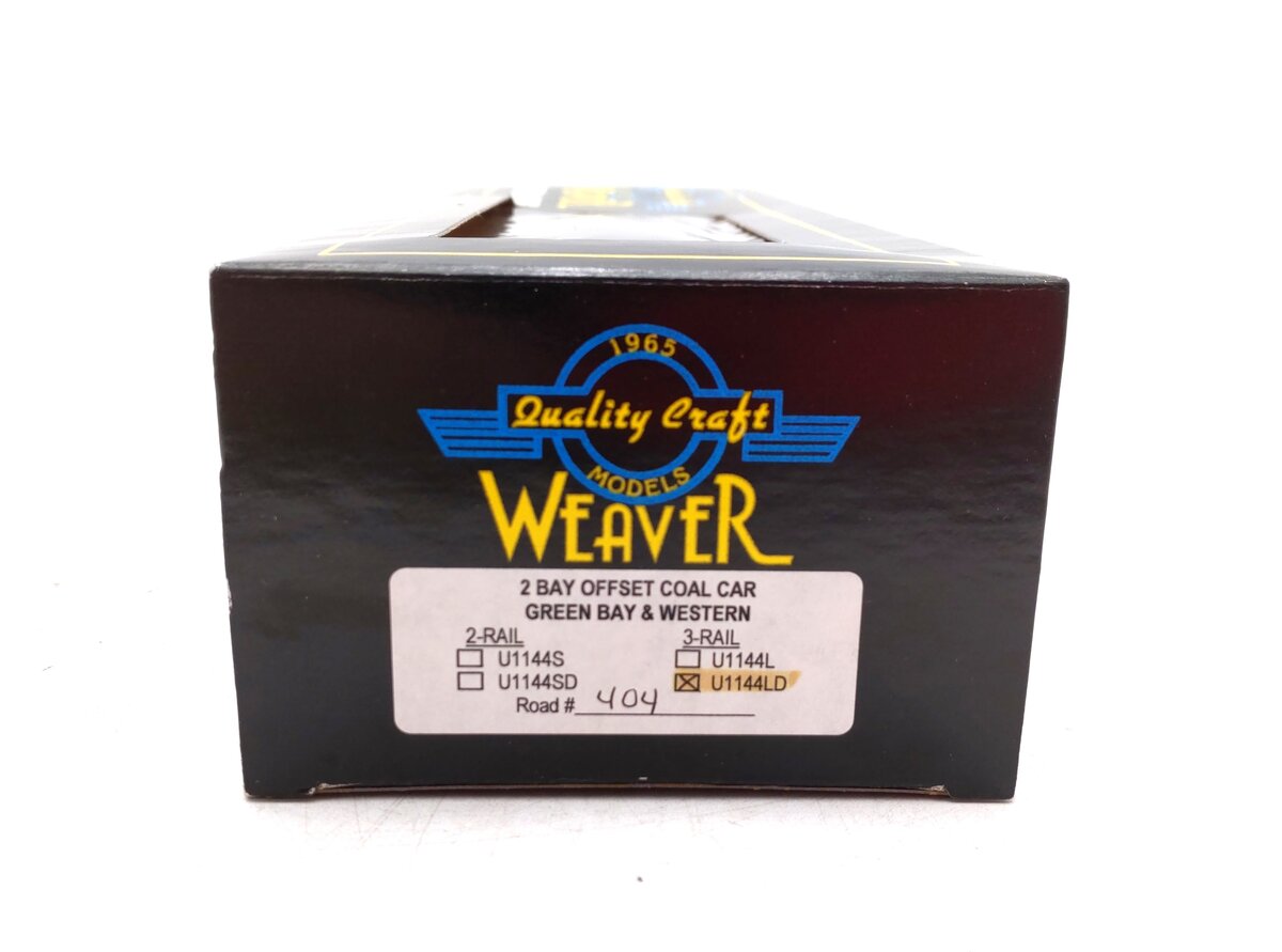 Weaver U1144LD O Gauge GBW 2 Bay Offset Coal Car #404 EX/Box