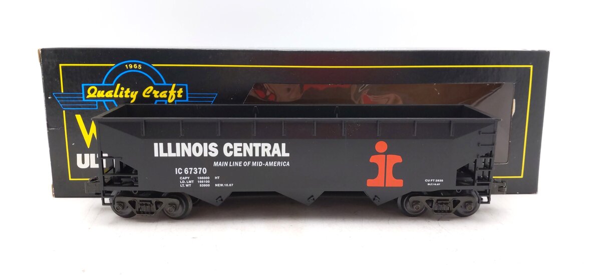 Weaver U3919D Illinois Central 3-Bay Offset Hopper #67370 - 3 Rail NIB