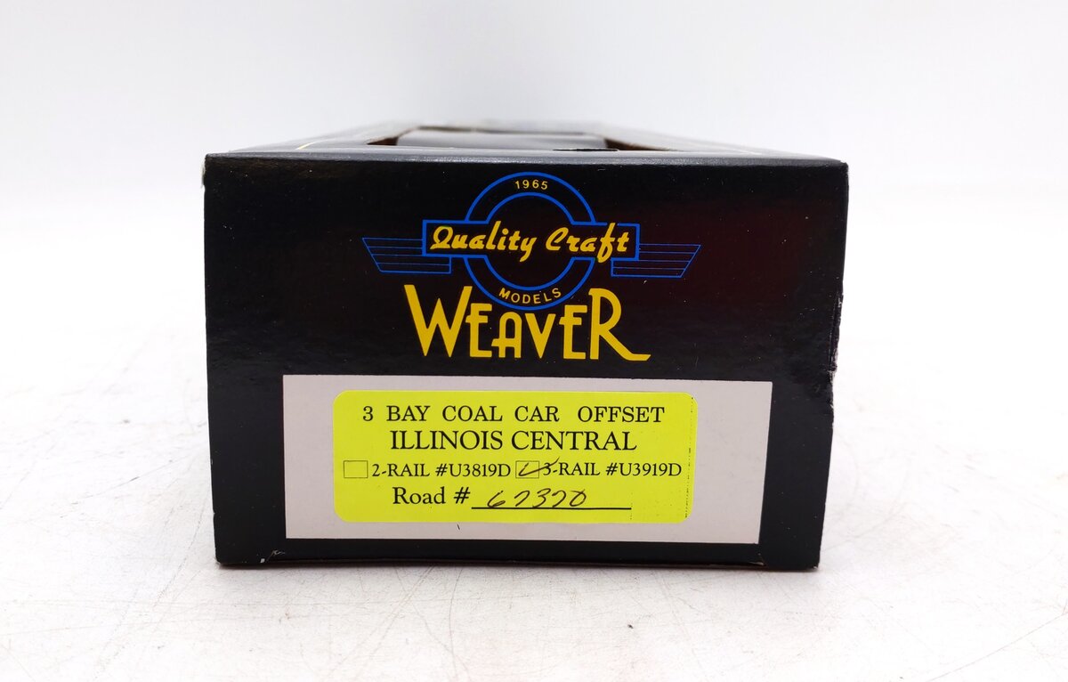 Weaver U3919D Illinois Central 3-Bay Offset Hopper #67370 - 3 Rail NIB