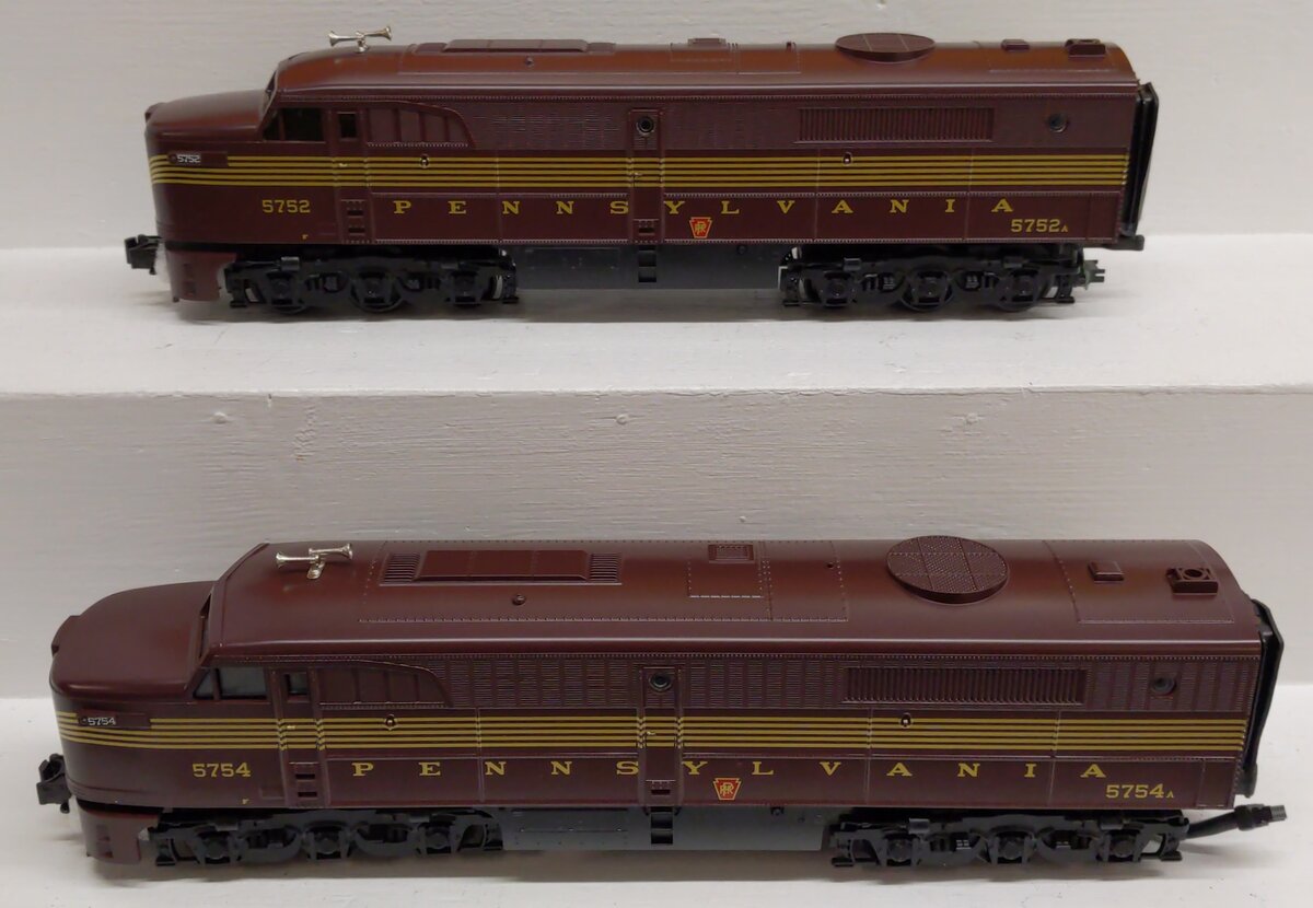 MTH 30-2244-0 PRR Alco PA AA Diesel Engine Set w/Loco-Sound #5752/5754 LN/Box