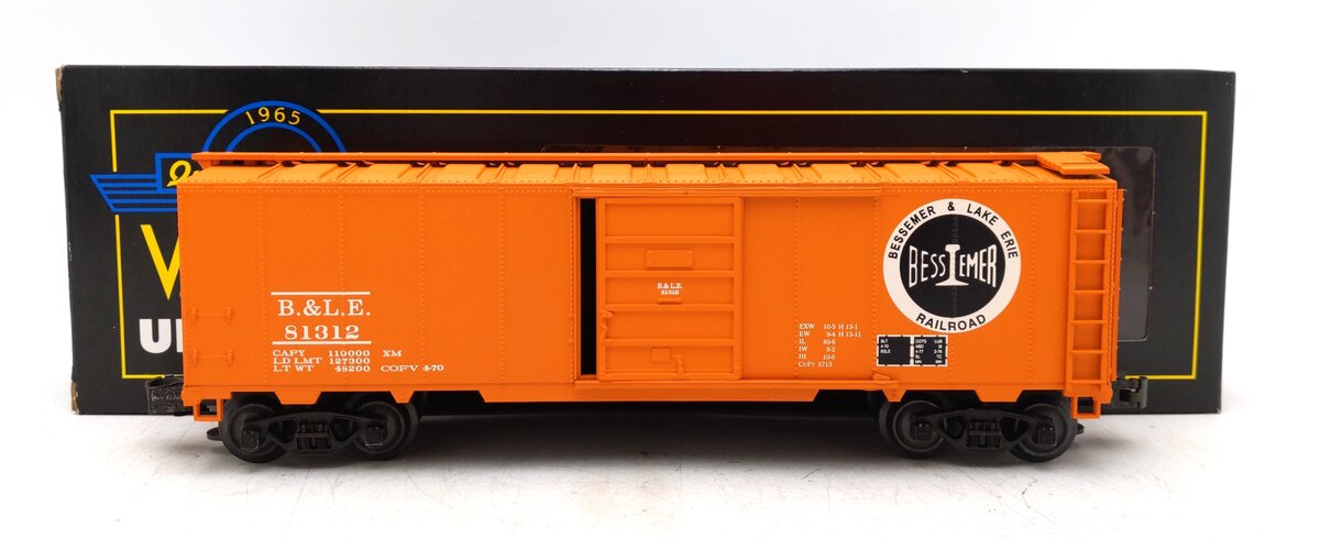 Weaver U3531LD O Gauge Bessemer & Lake Erie Boxcar #81312 (3 Rail) EX/Box