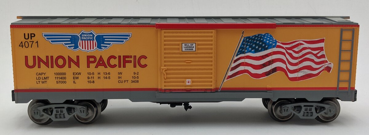 Menards 275-9334 O Gauge Union Pacific Single-Door Boxcar #4071 LN