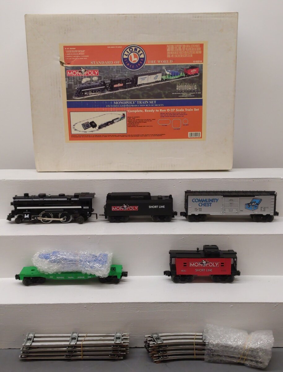 Lionel 6-52218 O Scale Monopoly 4-4-2 Steam Freight Train Set LN/Box