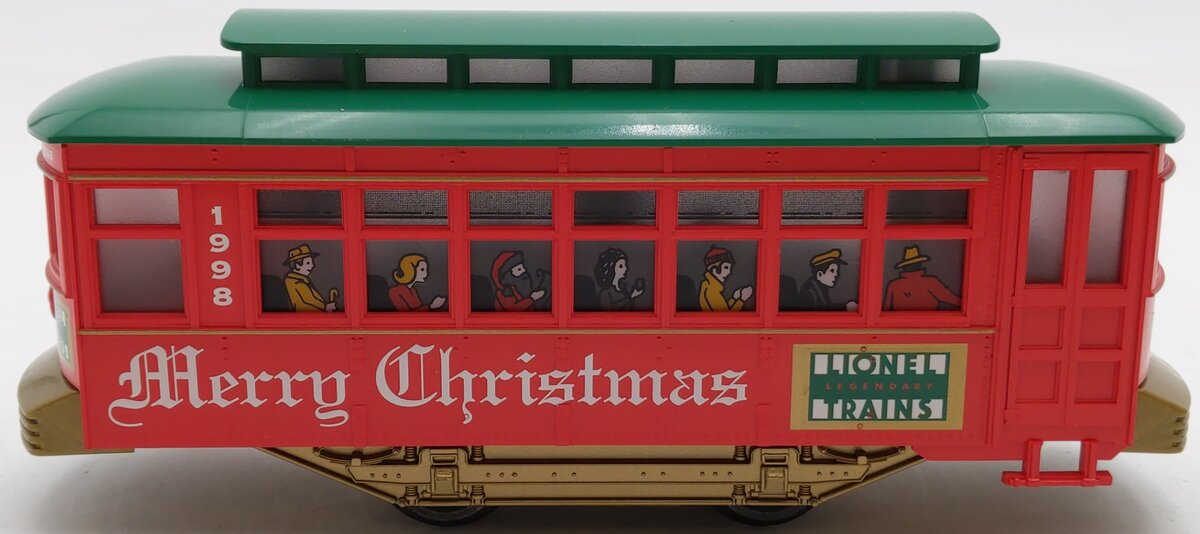 Lionel 6-11981 O Gauge 1998 Holiday Trolley Set #109 EX/Box