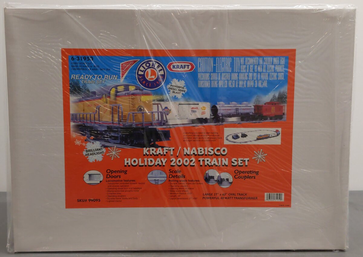 Lionel 6-31950 Union Pacific Nabisco O Gauge Diesel Freight Train Set NIB