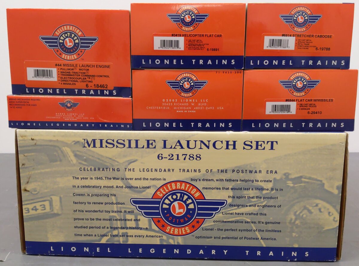 Lionel 6-21788 O PWC 2527 Missile Launch Train Set EX/Box
