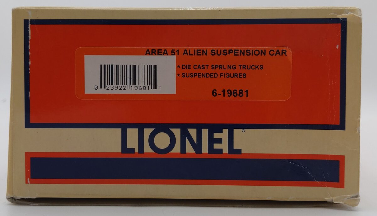 Lionel 6-19681 O Gauge Area 51 Alien Suspension Car NIB